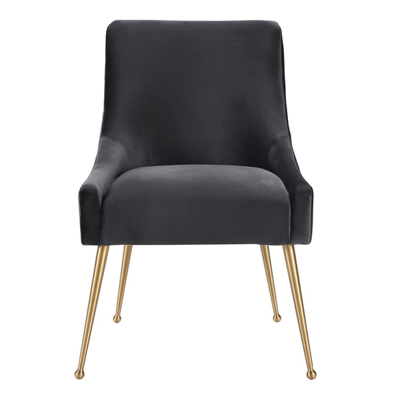 Beatrix Performance Velvet Dining Chair - Grey