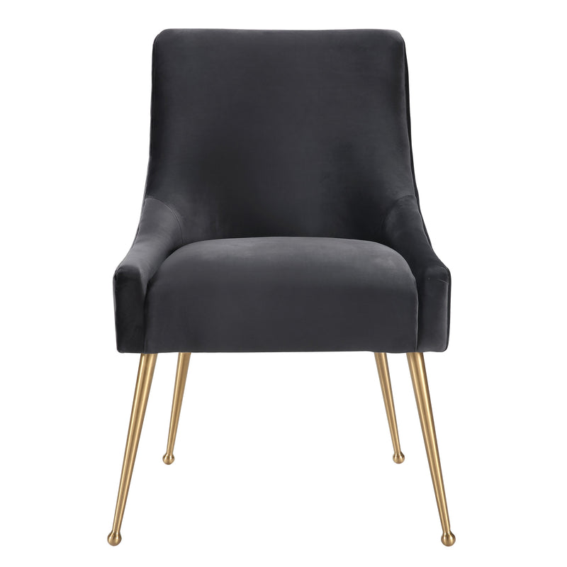 Beatrix Performance Velvet Dining Chair - Grey