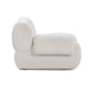 Zenith Contract-Grade Upcycled Fabric Corner Chair - Cream / LAF