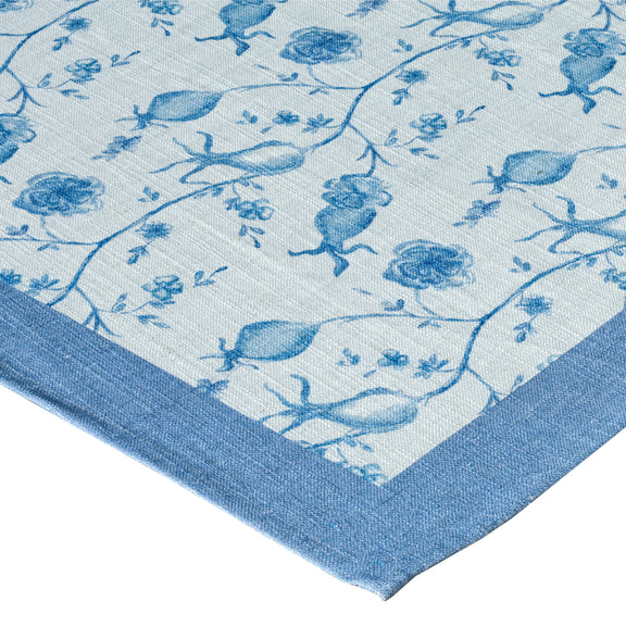 Dolce Natural Cotton Table Cloth - Baby Blue / 70" x 160"