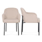 Sydney Performance Velvet Armchair - Set of 2 - Taupe