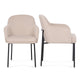 Sydney Performance Velvet Armchair - Set of 2 - Taupe