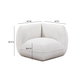 Arezza Stone White Contract-Grade Basketweave Chenille Corner Chair