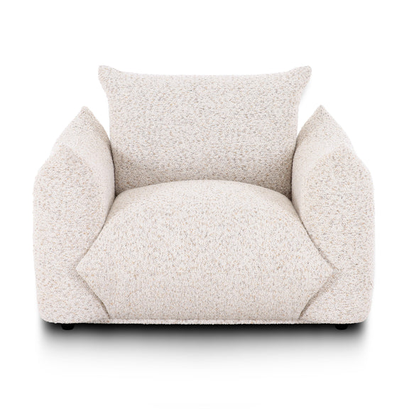 Saint Tropez Nubby Fabric Armchair in Sand