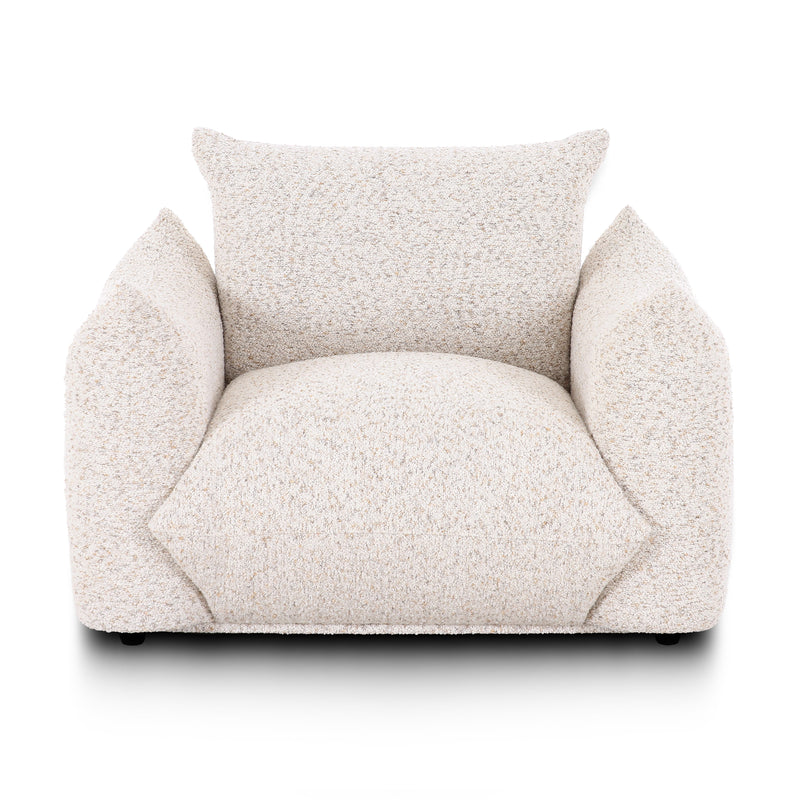 Saint Tropez Nubby Fabric Armchair in Sand
