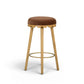 Oodle Performance Vegan Mohair Bar and Counter Stool - Bronze / Natural Ash / Bar Height