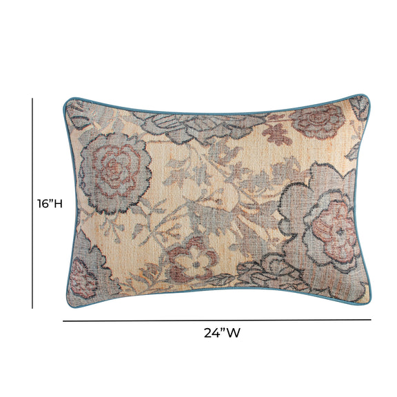 Taman 24"X16" Cotton Accent Pillow in Spring Florals