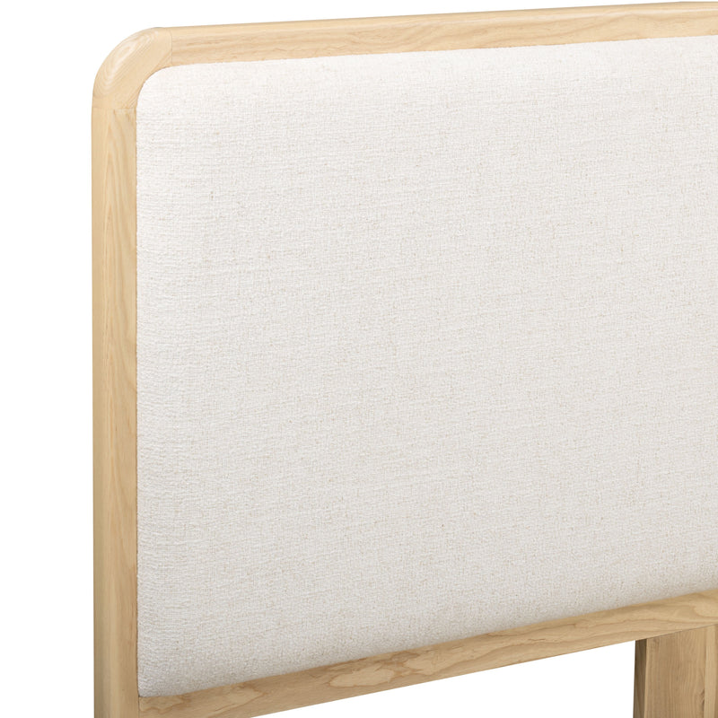 Rafaelle Natural Solid Ash Bed - Cream,Natural