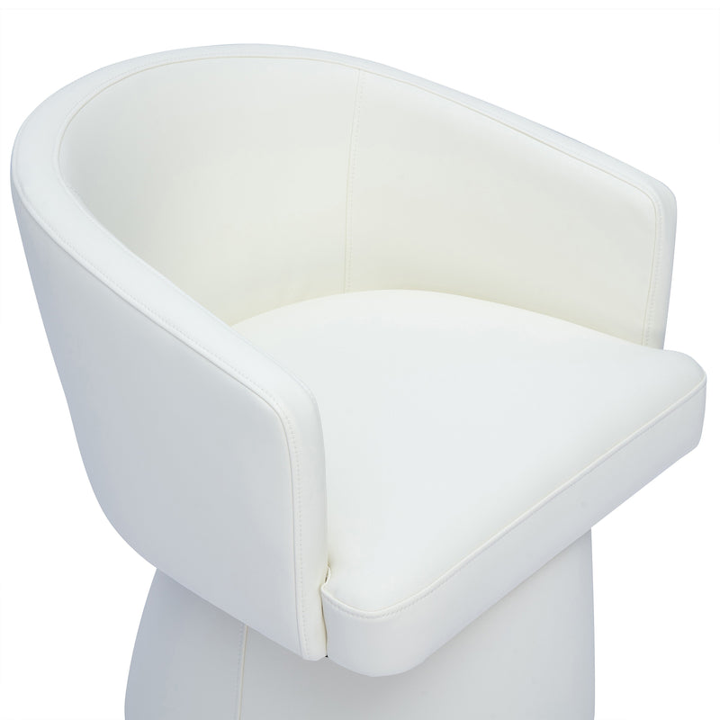 Kristen Rolling Desk Chair - Off-White