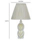 Edith Curved Papier Mache Flower Pleated Table Lamp
