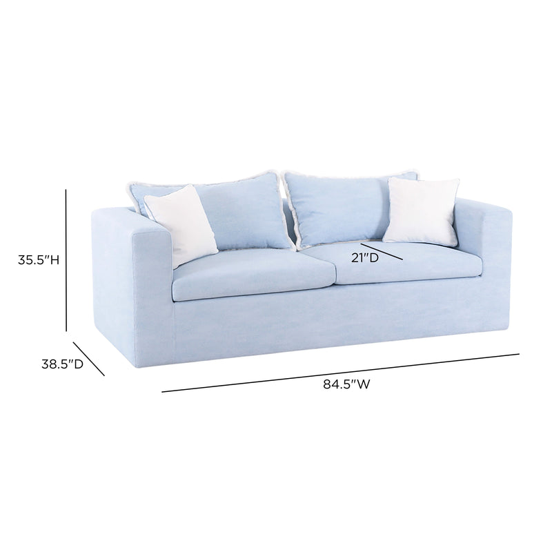 Salty 85" Indoor/Outdoor Sofa - Light Blue