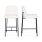 Sydney Performance Vegan Leather Counter Stool - Set of 2 - Cream