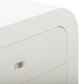 Hump 38" Arched 3-Drawer Bedside Chest - White