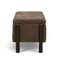 Abby 52" Nubby Fabric Storage Bench - Brown