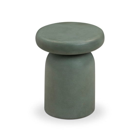 Lydia Concrete Indoor/Outdoor Side Table - Green