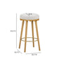 Oodle Performance Vegan Mohair Bar and Counter Stool - Cream / Natural Ash / Bar Height