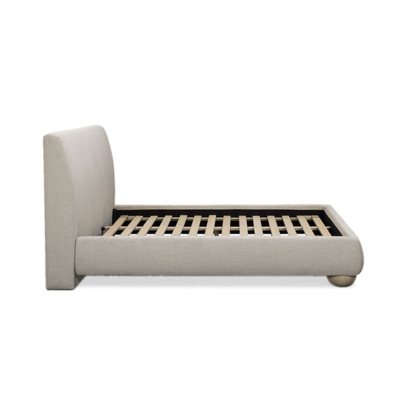 Rayne Textured Fabric Bed - Cream