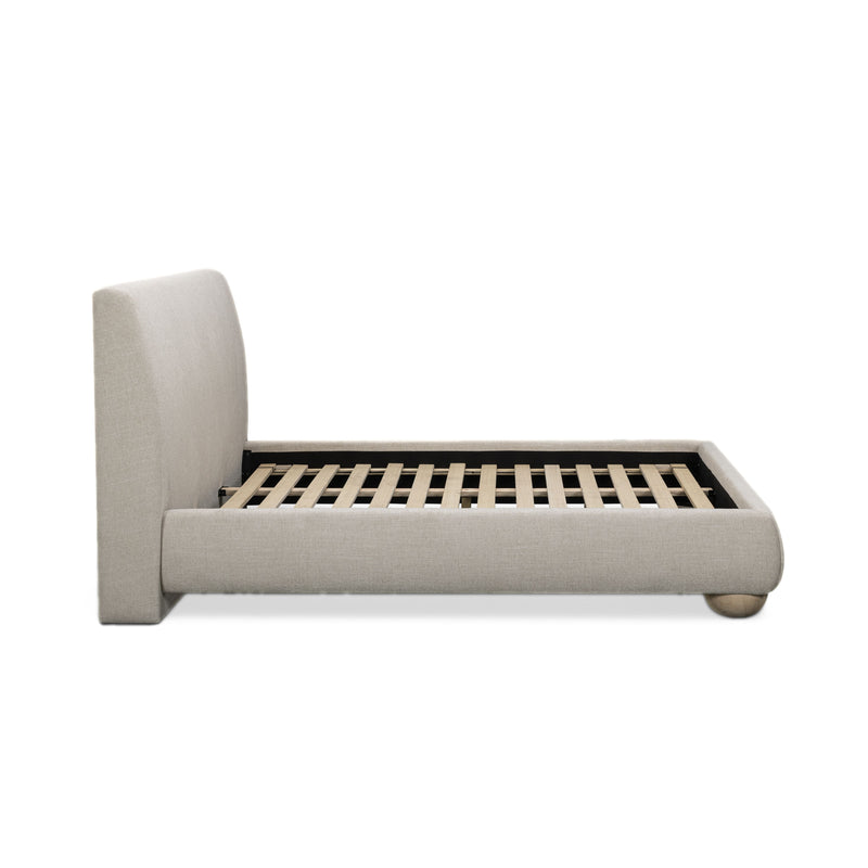 Rayne Textured Fabric Bed - Cream