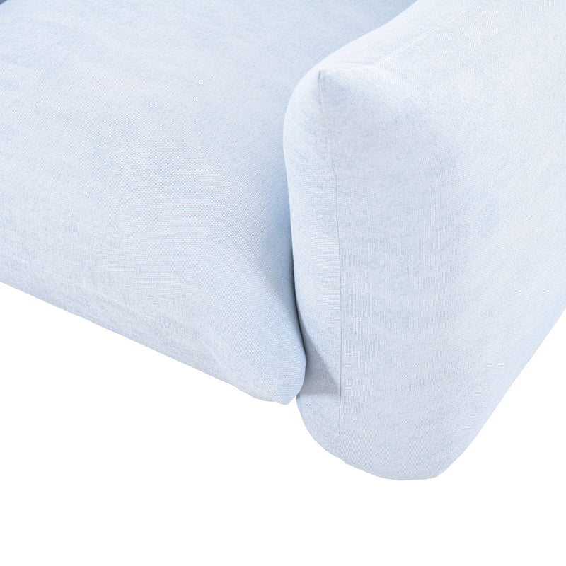 Saint Tropez Stuffed Indoor/Outdoor Armchair - Light Blue
