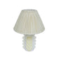 Edith Scalloped Papier Mache Flower Pleated Table Lamp