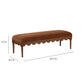 Oodle 56.5" Performance Vegan Mohair Bench - Bronze / Walnut