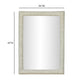 Orpheus 34"X47" Ribbed Faux Stone Rectangular Wall Mirror