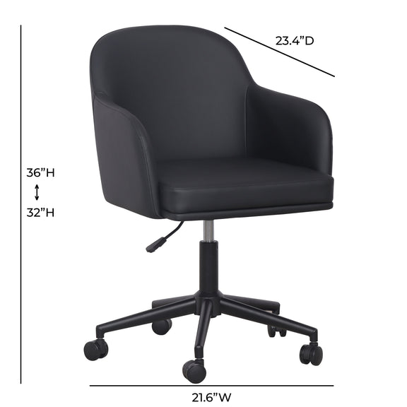 Sydney Office Desk Chair - Coal Black