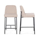 Sydney Performance Velvet Counter Stool Set of 2 - Taupe