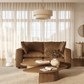 Cali 80" Modular Loveseat - Brown