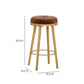 Oodle Performance Vegan Mohair Bar and Counter Stool - Bronze / Natural Ash / Bar Height