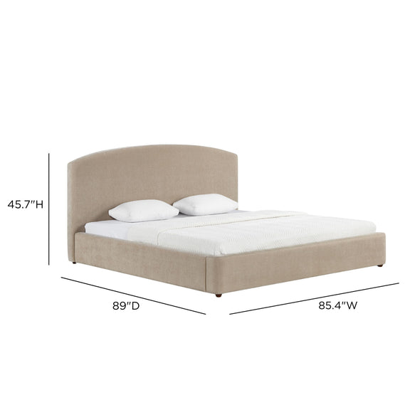 Leah Performance Chenille Bed - Taupe