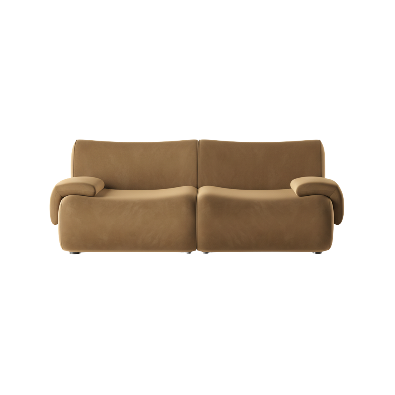 Zenith 80" Modular Loveseat - Brown