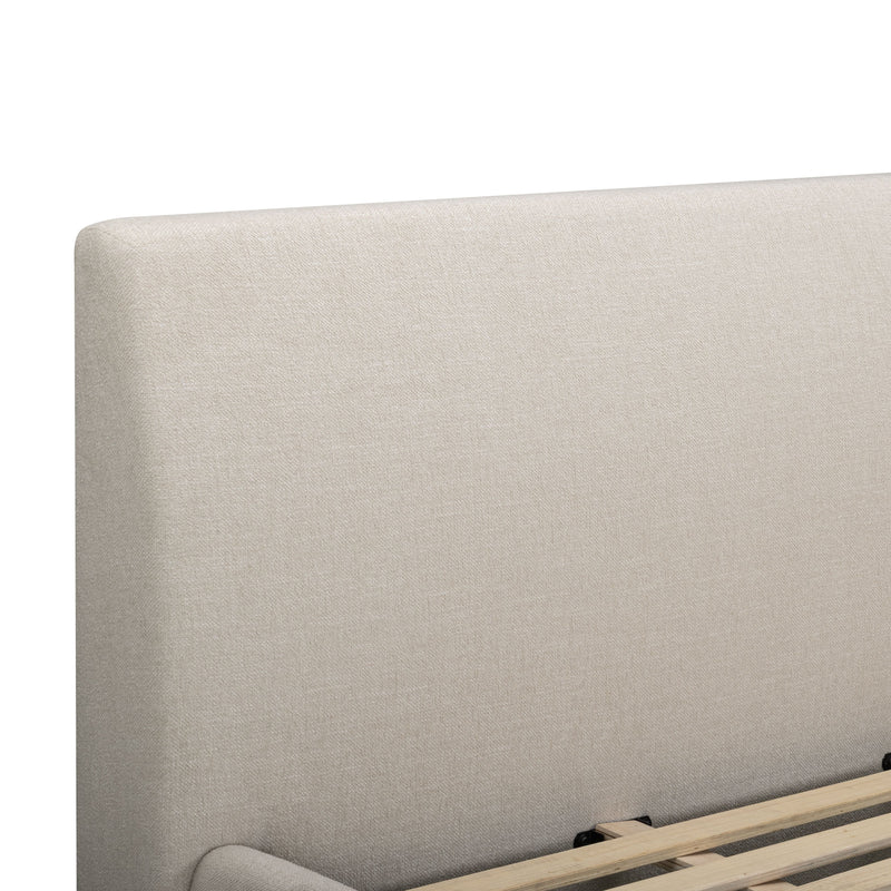 Rayne Textured Fabric Bed - Cream