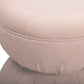 Tomlin Ruched Performance Fabric Game Ottoman - Light Pink