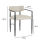 Forte Cream Linen Forged Iron Dining Chair