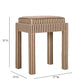 Kora Cotton Jute Contract-Grade Accent Stool - Brown