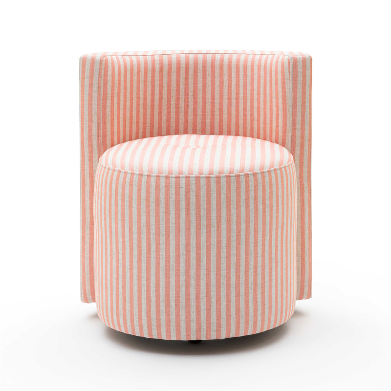 Alyssa Rolling Desk Chair - Pink Stripes