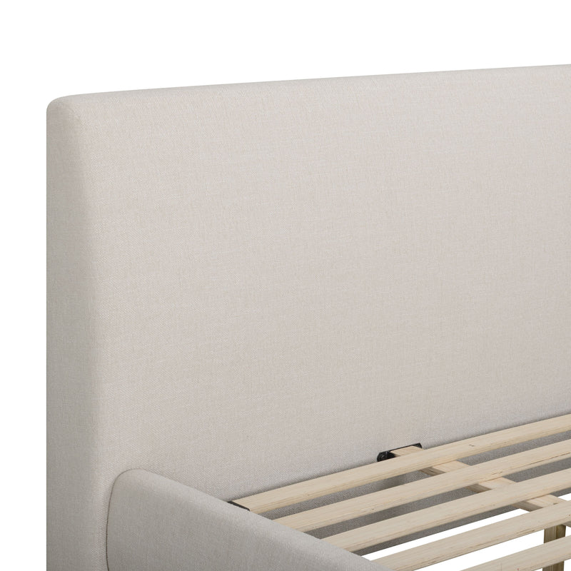 Rayne Textured Fabric Bed - Cream
