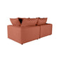 Cali 80" Modular Loveseat - Rust