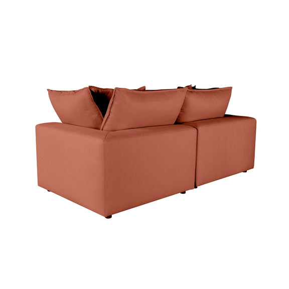 Cali 80" Modular Loveseat - Rust