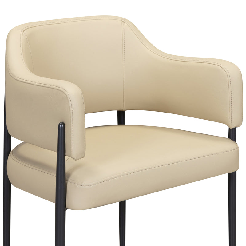 Sezanne Contract-Grade Vegan Leather Dining Chair - Taupe