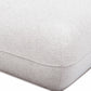 Arezza Stone White Contract-Grade Basketweave Chenille Ottoman