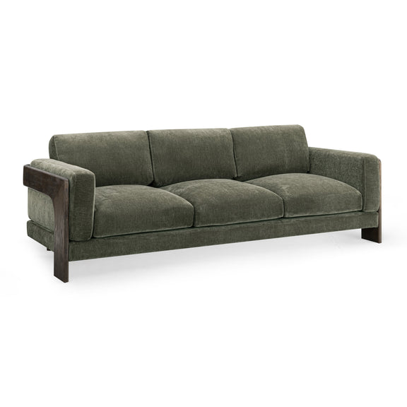 Elyn 91" Sofa - Olive Green
