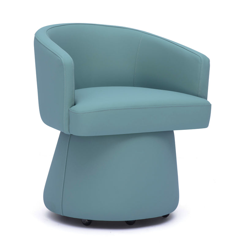 Kristen Rolling Desk Chair - Sea Foam Green