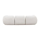 Arezza 4-Piece Stone White Contract-Grade Basketweave Chenille Modular Sectional