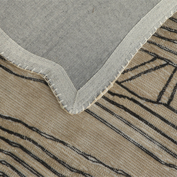 Daphne Natural Hand Tufted Wool Area Rug 5'X8'