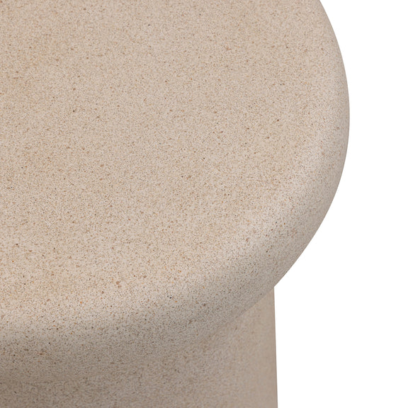 Lydia Concrete Indoor/Outdoor Side Table - Cream