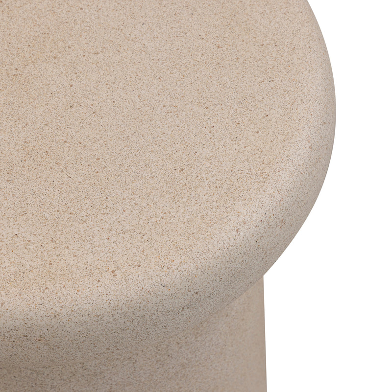 Lydia Concrete Indoor/Outdoor Side Table - Cream
