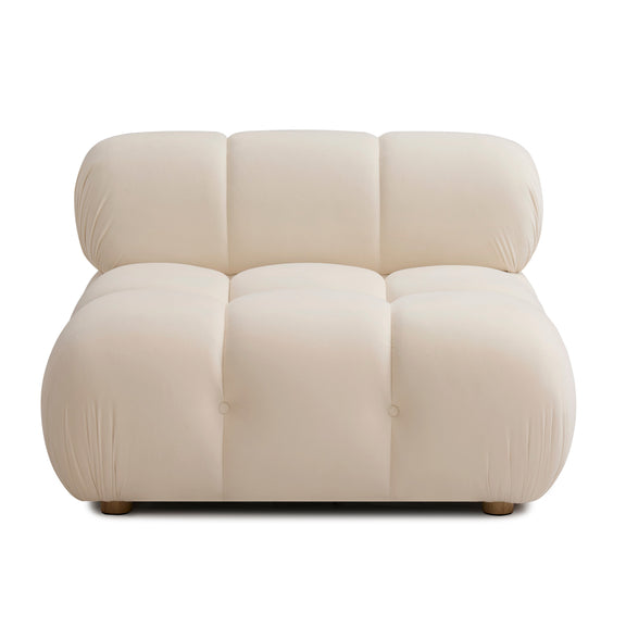 Calliope Performance Modular Armless Chair - Off-White