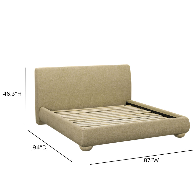 Rayne Textured Fabric Bed - Honey